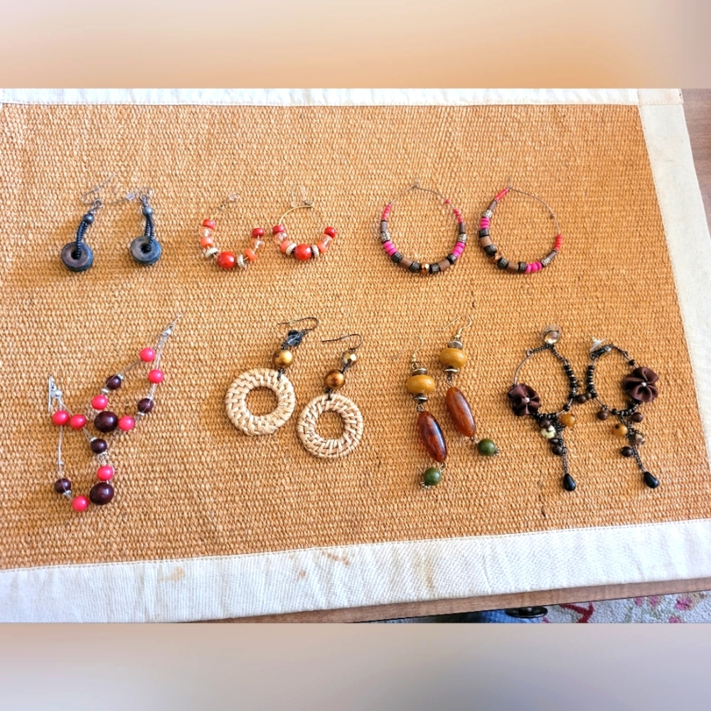 Bohemian Brown Tone Fashion Earring Lot